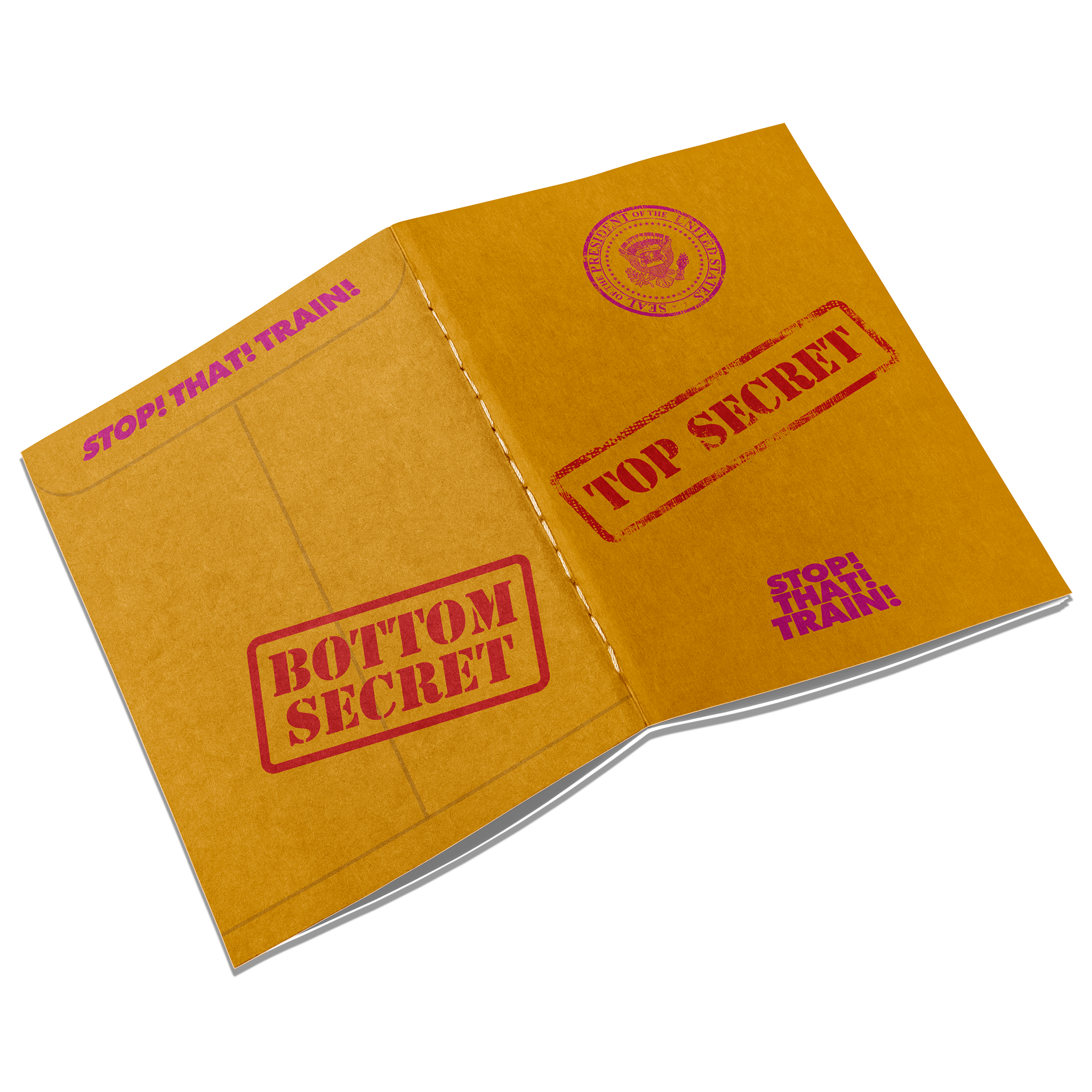 STOP! THAT! TRAIN! Top Secret / Bottom Secret Confidential notebook ...